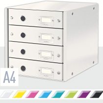 Leitz Drawer Cabinet, 4 Drawers, A4, Click and Store Range 60490001 - White