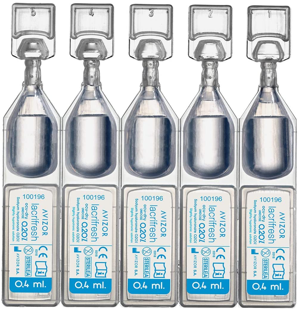 Avizor Lacrifresh Monodose Lacrifresh Ocu-Dry 0.20% 20 ud. 0,4 ml Contact Lens Cleaner, 0.4 ml (Pack of 20) - Image 2