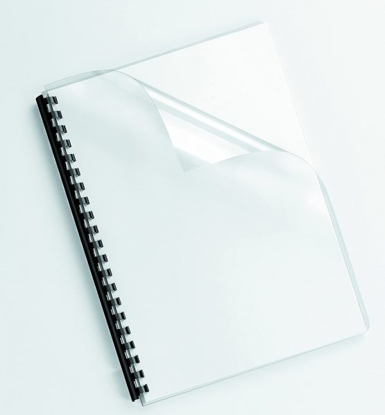 Fellowes A4 Binding Covers, PVC 180 Micron, Clear, Pack of 25, 5380001 - Image 2