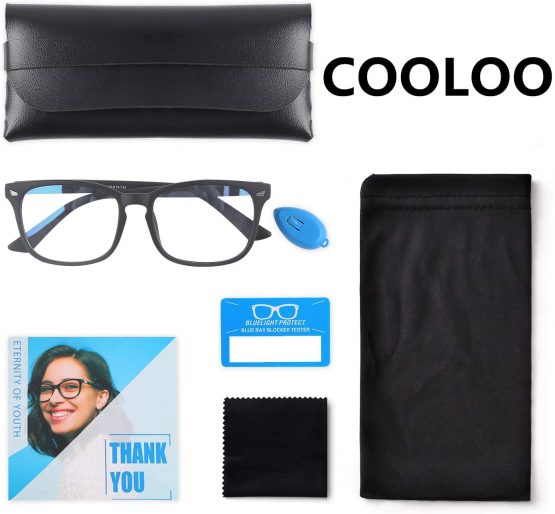 COOLOO Blue Light Blocking Glasses for Anti Headache and Eyes Strain Super Light Weight Computer Gaming Glasses Fashion Accessories，Unisex for Women and Men - Image 4