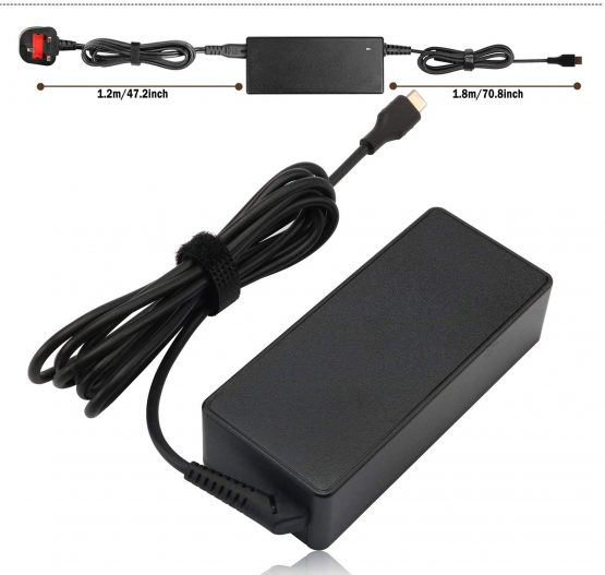 65W Type C Power Adapter Charger, USB-C Charger for Lenovo ThinkPad T480 T480s T490 T490s T580 T590 X280 E480 E485 E490 E490s E580 E585 E590 E595 L380 L390 L480 Laptop and other Type C Device - Image 4