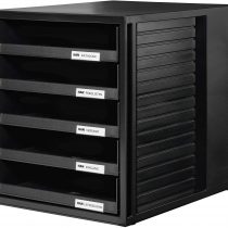 HAN 1401-13, SCHRANK-SET Drawer set Innovative, attractive design with 5 open drawers, black