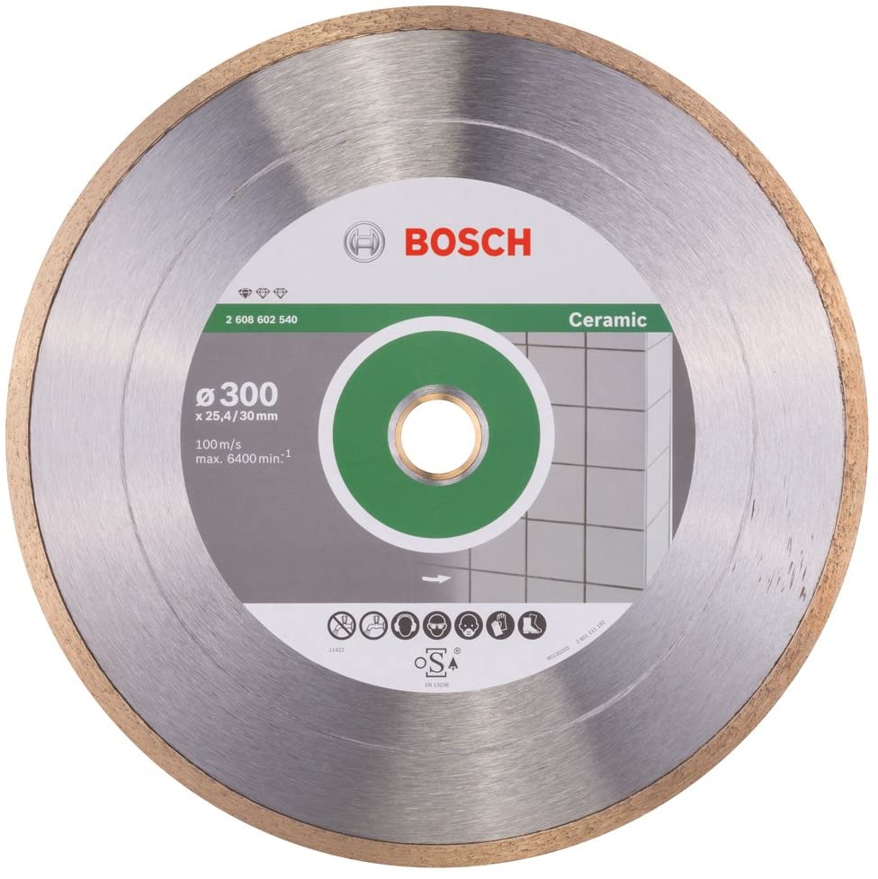 Bosch Professional 1x Diamond Cutting Disc Standard for Ceramic (for Stone Tile, Ceramic, diameter 300 x 30+25,40 x 2 x 7 mm