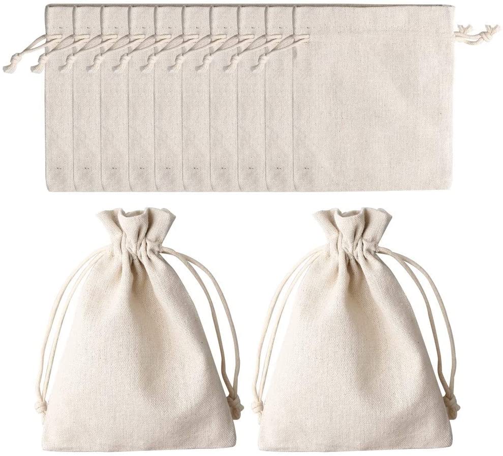 12Pcs Burlap Hessian Bags