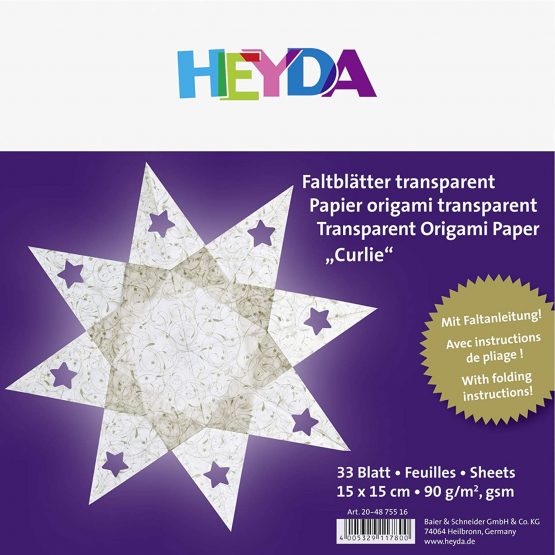 'Hunter Curlie Heyda Curlie & Stardust 204875516 Transparent Folding Sheets 15 x 15 cm Gold - Image 2