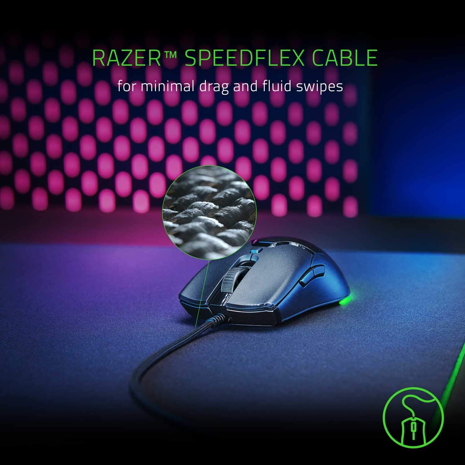 Razer Viper Mini, Wired Gaming Mouse for PC/Mac (Ultralight 61g, Ambidextrous, Speedflex Cable, 8500 DPI Optical Sensor - Image 4