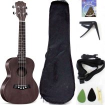 Tenor Ukelele Ukulele Solid Top Mahogany 26 Inch With Ukulele Accessories With Gig Bag,Strap,Nylon String, Guitar Trigger Capo,Picks