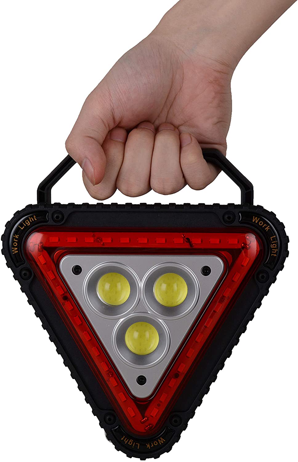 Wolfteeth Warning Triangle LED Work Light Car Road Emergency Lamp USB Rechargeable 4 Modes - Image 3