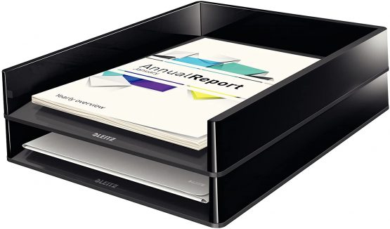 Leitz A4 Letter Tray, Black/Grey, Dual Colour Range, 53610095 - Image 2