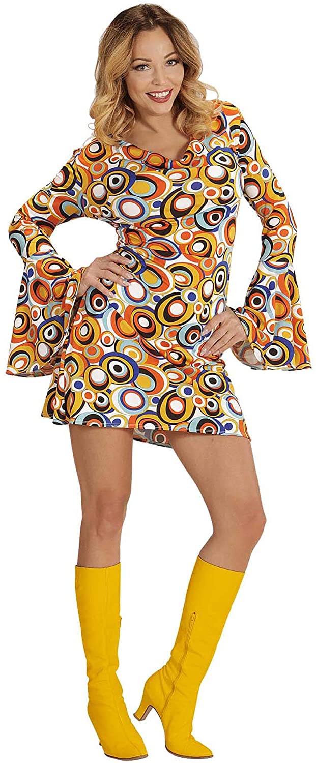 Widmann 08890 Adults Costume 70s Retro Dress Ladies Colourful XXL - Image 4