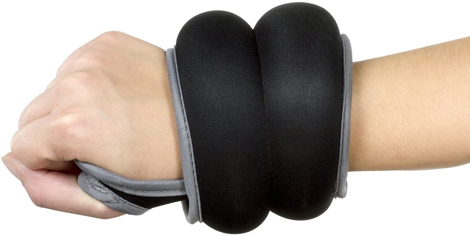 Movit 2 pack of Neoprene Wrist weight cuffs with thumb loops, easily ...