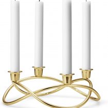 Georg Jensen Season Candleholder, Gold Plated Stainless Steel by Maria Berntsen