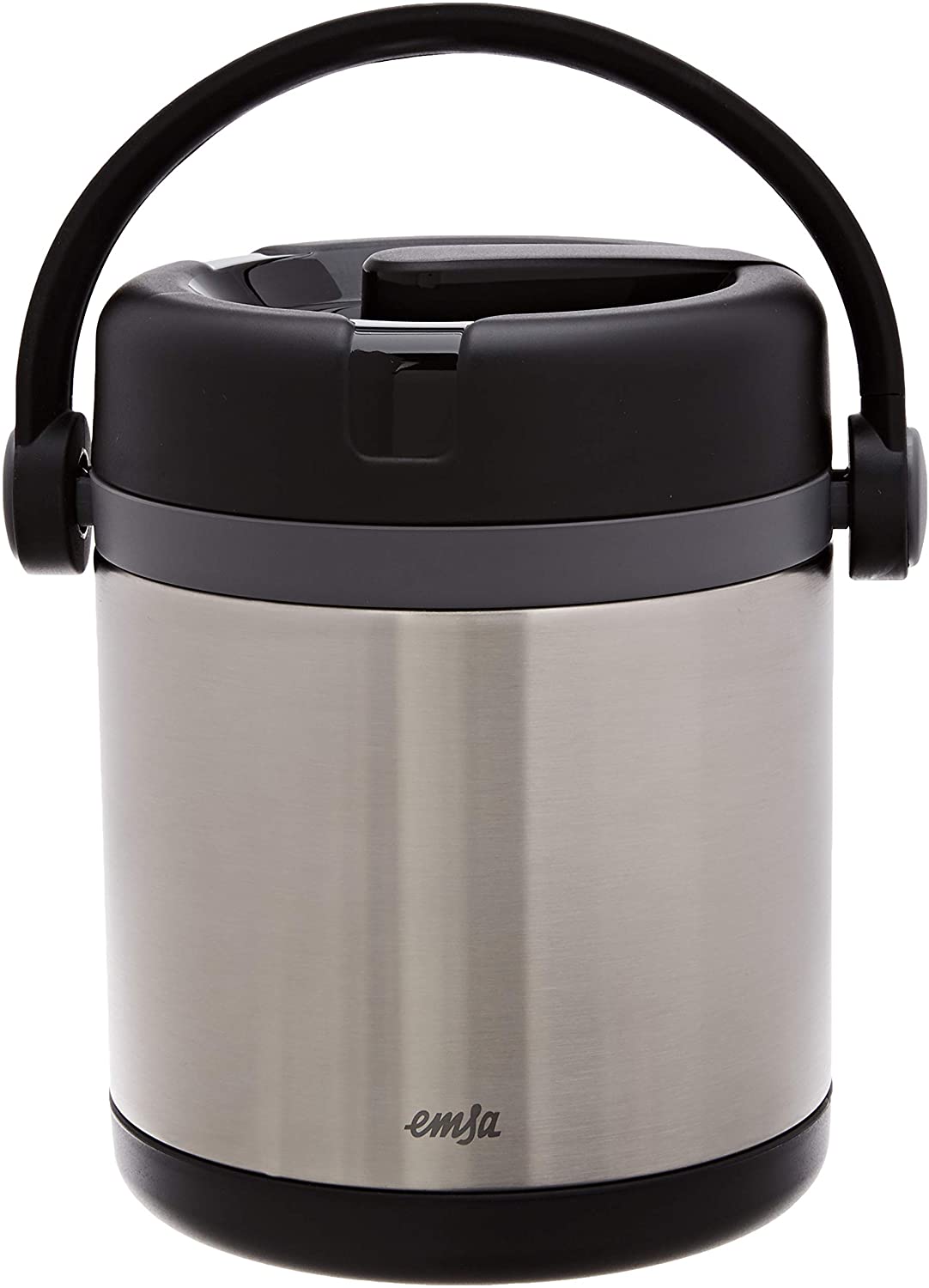 Emsa Mobility Insulated Flask for Hot and Cold Food Black/Grey, 1.2 L
