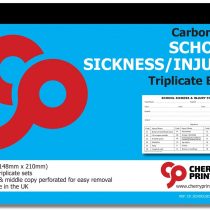 Cherry NCR School Sickness & Injury Triplicate Book A5 (148mmx 210mm) 50 Sets Carbonless