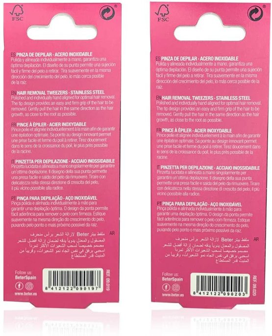 Beter Set plucking tweezers Soft Touch in Bluee, 2 pieces - Image 3