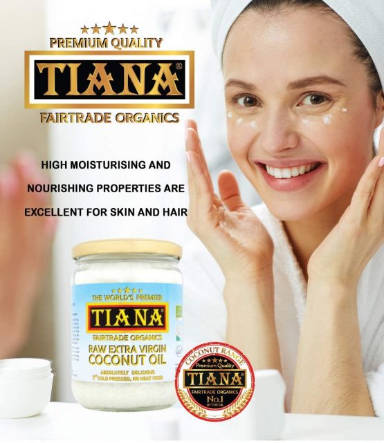 TIANA® Fairtrade Organics Raw Extra Virgin Coconut Oil 500ml | Lauric Acid 57% | Antibacterial | Supports Immune System | Food Supplement | Keto | Ideal for Skin & Hair | Cooking & Baking - Image 4