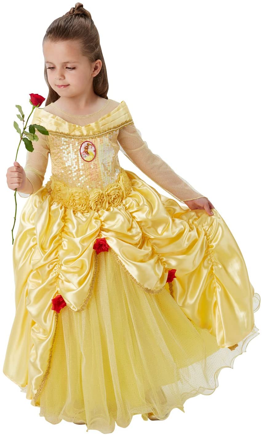 Rubie’s Official Disney Premium Belle Girls Fancy Dress Princess Beauty ...