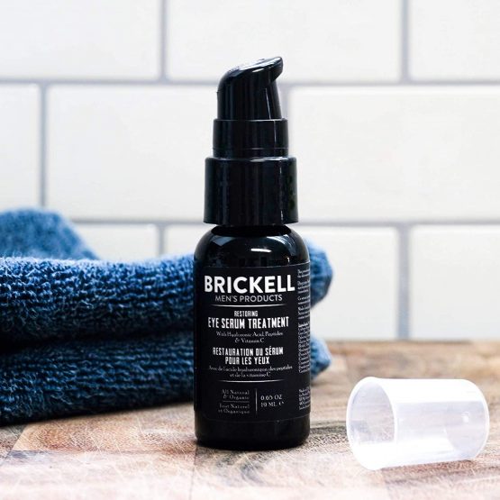 Brickell Men's Restoring Eye Serum Treatment for Men, Natural and Organic Eye Serum to Firm Wrinkles, Reduce Dark Circles, and Promote Youthful Skin 19 ml, Unscented - Image 2