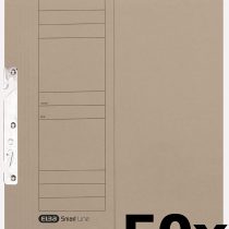 Elba 22451BL Attachable File Commercial Binding 250 g/sq. m Manila Cardboard for 200 DIN A4 Sheets, Half Front Cover, 50 Pieces, Blue Single Clip File with Commercial Binding Grey