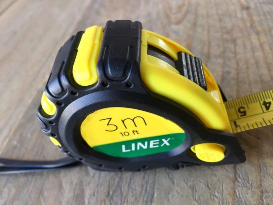 Linex Measuring Tape with Hook and Non-slip Surface Metric and Imperial with Belt Clip 3m Ref Lxemt3000 - Image 3