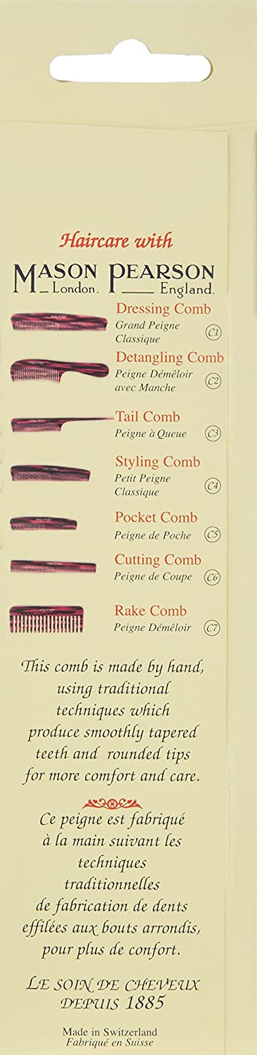 Mason Pearson Styling Comb, Tortoise - Image 3