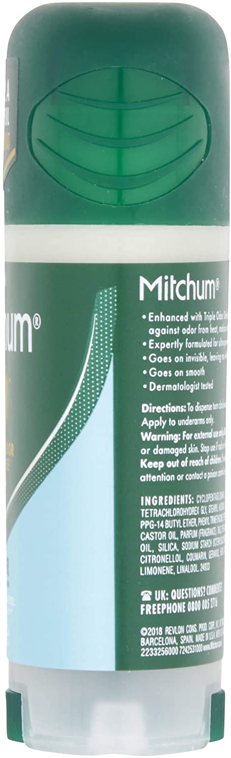 Mitchum Men Triple Odor Defense Deodorant Stick & Antiperspirant (41g) Clean Control Dermatologist Tested - Image 3