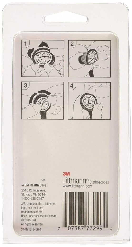 3M Littmann stethoscope spare part set, Classic II children's membrane with rings, 40012 - Image 2