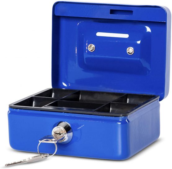 MAUL Cash Money Box with Coin Slot, Cylinder Lock with 2 Keys, 125 x 95 x 60 mm - Image 3