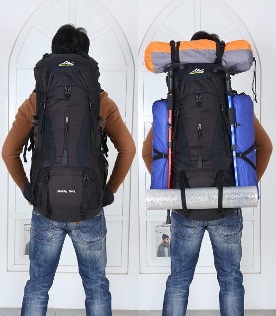 Doshwin 70L Large Backpack Camping Trekking Hiking Travel Rucksack for Women Men (with Rain Cover) - Image 3
