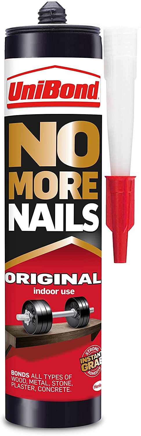 Unibond 1426052 Nails Original, Heavy-Duty Mounting, Strong Glue for Wood Ceramic, Metal & More, White Instant Grab Adhesive