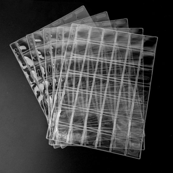 Uncle Paul Coin Collecting Pages 5 Sheets 42 Pockets Standard 9Hole Coin Pocket Inserts Collecting Sleeves for Coins CS03542 - Image 4