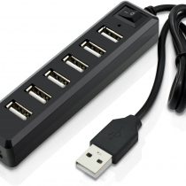 Aussel Premium 7 Ports USB Hub Expansion High Speed USB 2.0 Multi USB Hub Splitter Switch Lead Adapter Cable For PS3, Xbox, Wii, PC, MAC, Laptop, NoteBook, Mac Book, NetBook, Tablet, Tab, Supports Windows Vista/7/Mac