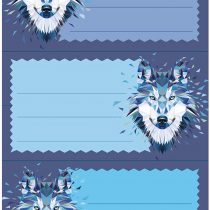 Herlitz 50028214 Book Labels with Wild Animals Wolf Motif