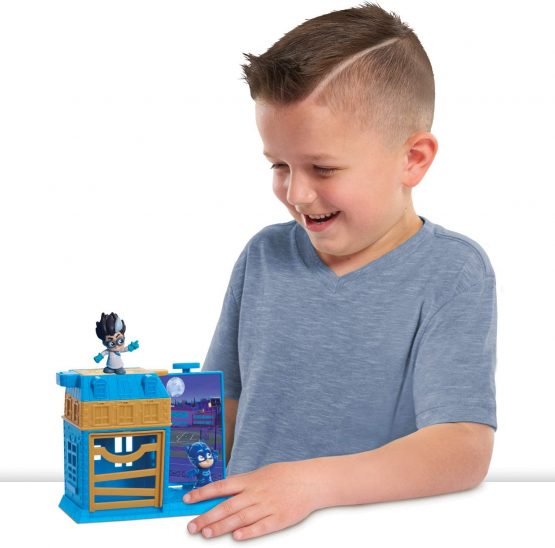 PJ MASKS JP PJMA7210 Night Time Micros Trap & Escape Playset-Catboy & Romeo - Image 4