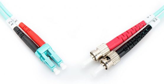 DIGITUS LWL patch cable OM3-2 m LC to ST fiber optic cable - LSZH - Duplex Multimode 50/125µ - 10 GBit/s - Turquoise - Image 4