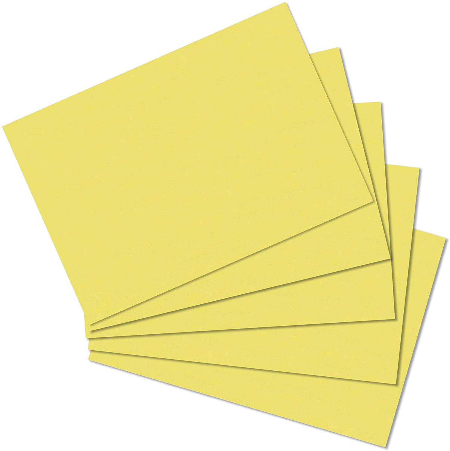 herlitz A6 Index Cards Blank Yellow (Pack of 100), A6 blanko (100 Stück)