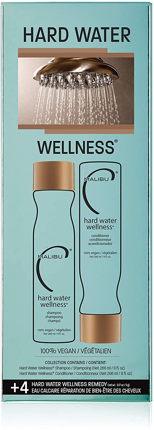 Malibu Hard Water Wellness Treatment Kit, 9 Oz Shampoo, 9 Oz Conditioner And 0.17 Hard Water Treatment, 266 ml (Pack of 2) - Image 2