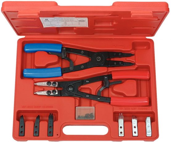 KS Tools 500.1350 Circlip pliers set with ratchet function, 20 pcs