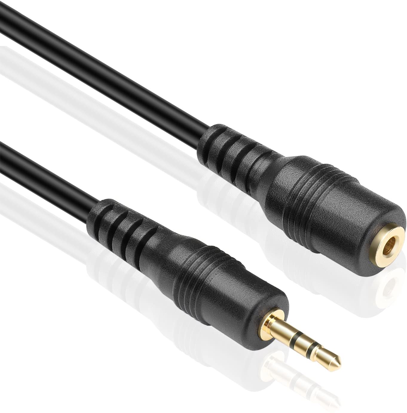 TNP 2.5mm Extension Cable (15 Feet) - Male to Female Adapter Extender Stereo Audio Sub Mini Subminiature Jack Adapter Wire Cord Plug Connector for Headset Headphone Microphone - Image 2