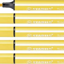 Felt Tip Pen - STABILO Trio Scribbi Box of 5 Yellow