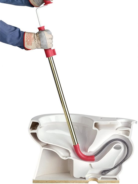 RIDGID 59787 K-3 Toilet Auger, 3-Foot Toilet Auger Snake with Bulb Head to Clear Clogged Toilets - Image 4