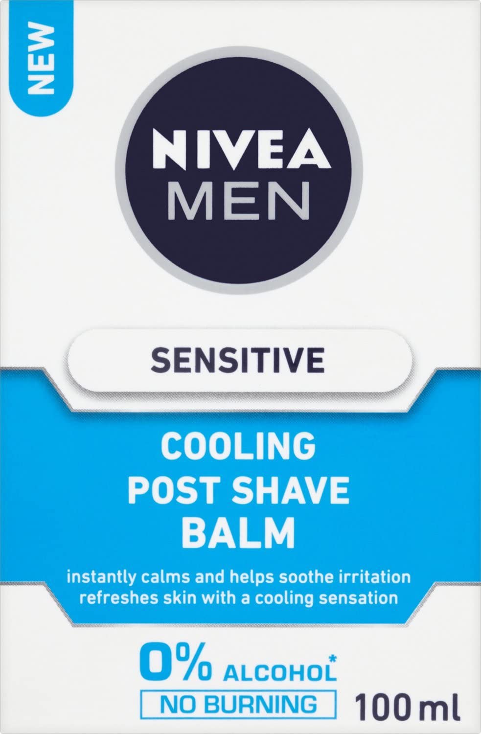 NIVEA MEN Sensitive Cool Post Shave Balm (100ml), After Shave Balm for Men With Cooling Effect Men's Skin Care