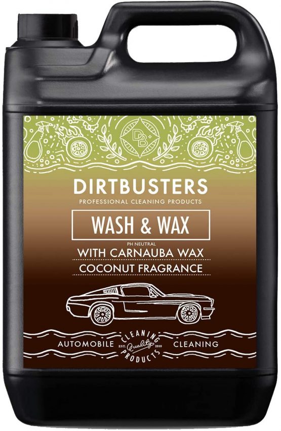 Ph Neutral Coconut Wash and wax professional car cleaner with premium grade carnauba wax for streak free professional valeting grade cleaning. shampoo 1 x 5 litres. Makes 1000 litres of cleaning solution (1)
