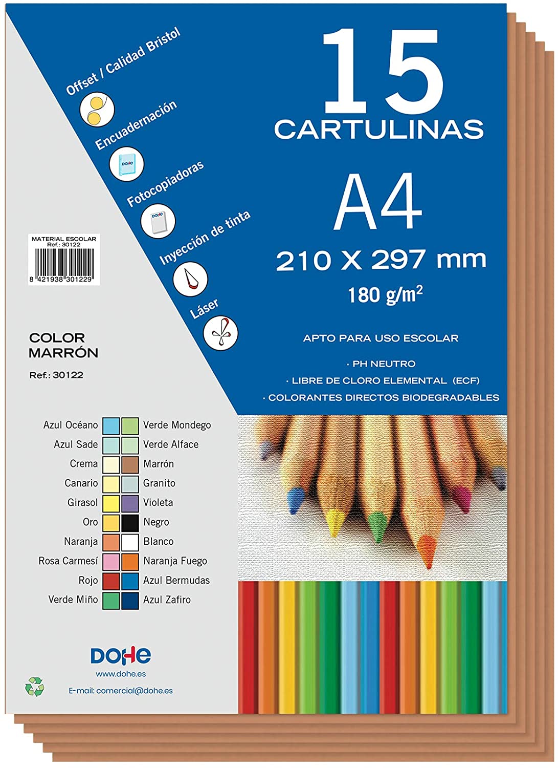 Dohe - Cardboard 15 Sheets in A4 - Brown, A4 Size