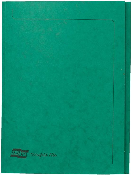 Exacompta Europa 3-Flap Folder, A4+, 300 Micron - Green, Pack of 25