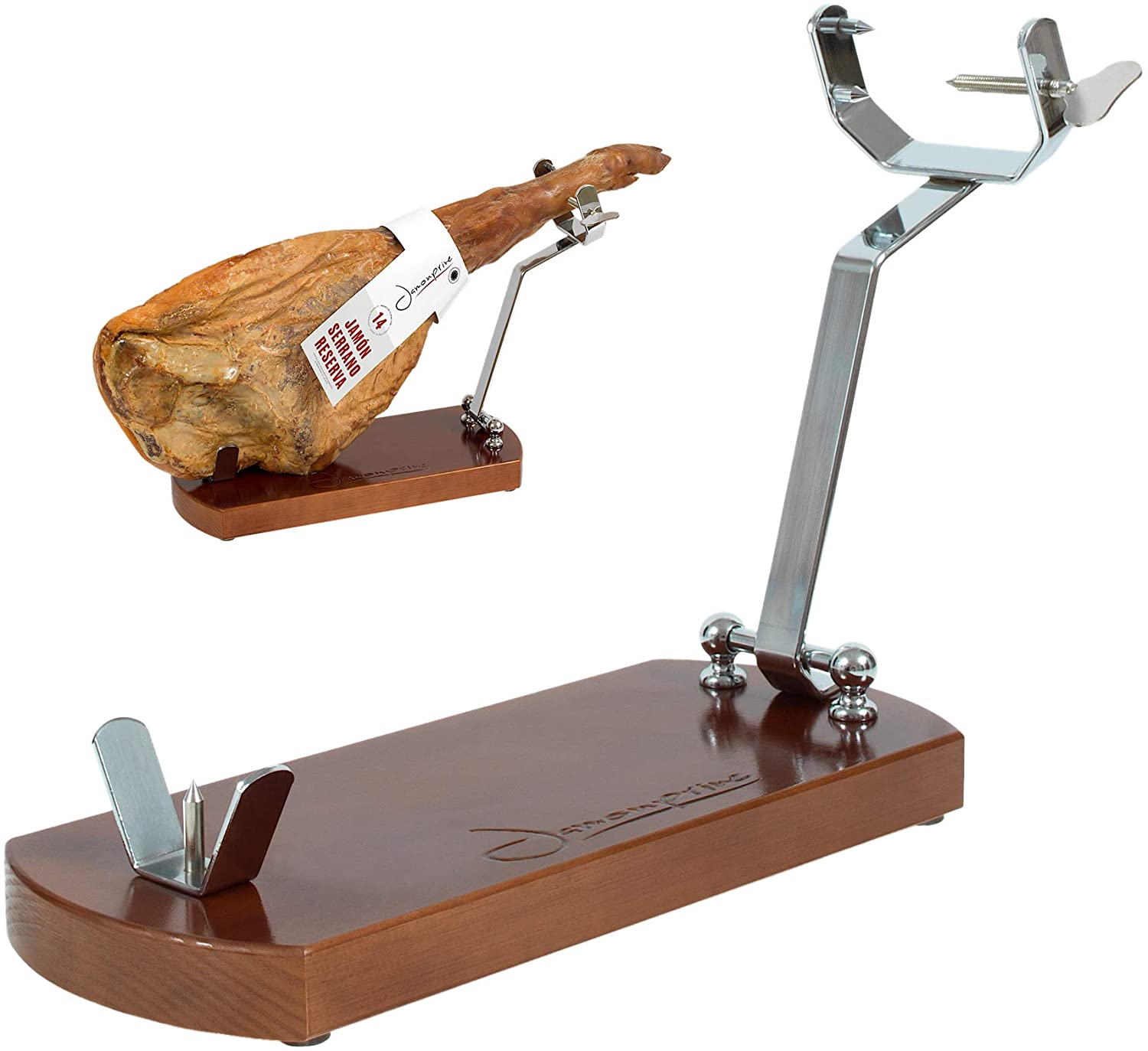 Jamonprive Folding Ham Stand with Non-slip Pads - The Original Ham Holder for Spanish Hams and Italian Prosciutto