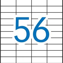 Apli 3055 Removable White Labels 52.5 x 21.2 mm 100 Sheets