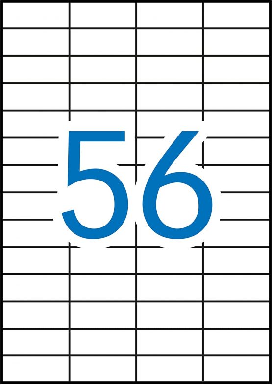 Apli 3055 Removable White Labels 52.5 x 21.2 mm 100 Sheets