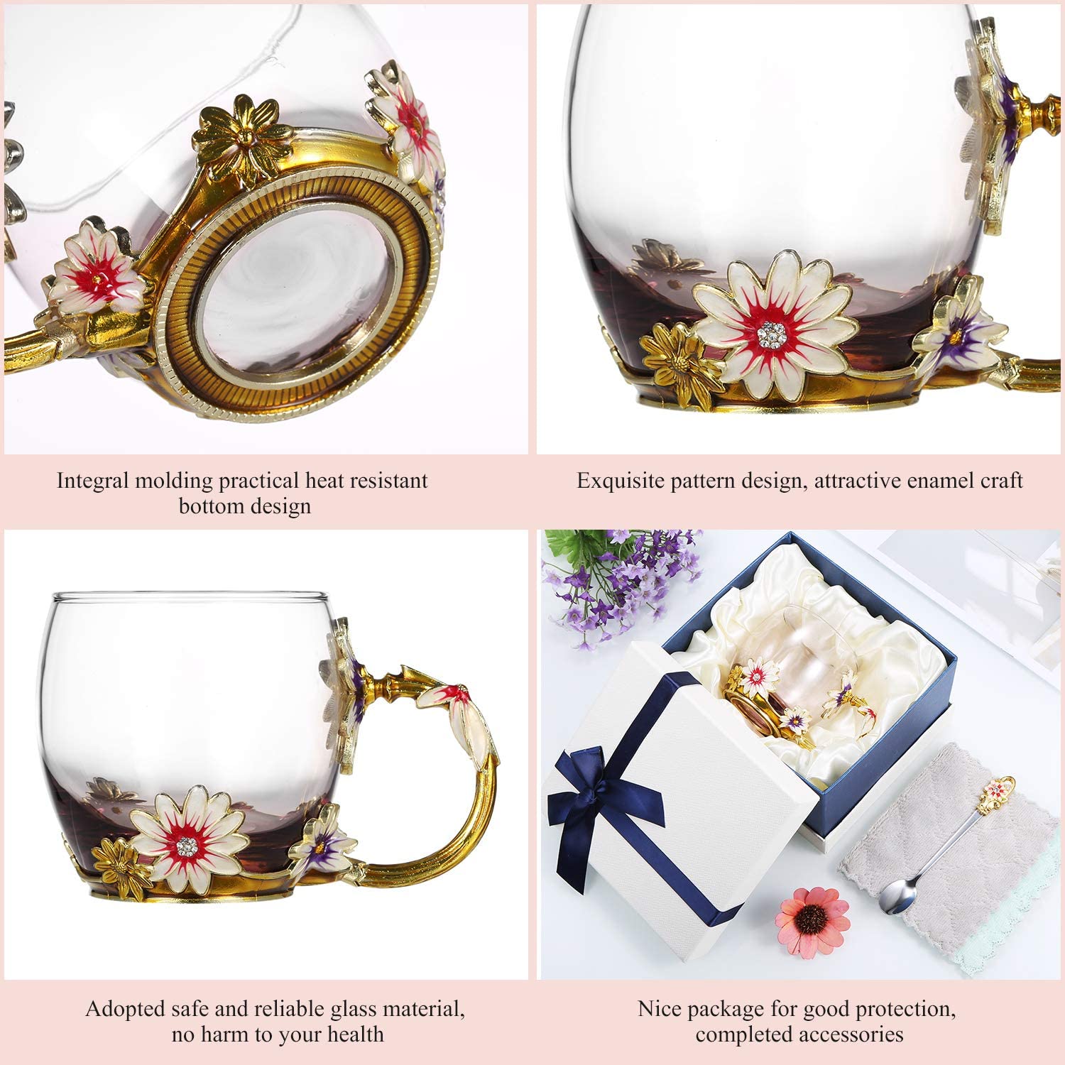 Decdeal Enamel Glass Mug - Image 4