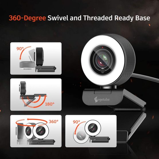 Angetube Streaming HD Webcam 1080P With Ring Light, 967 USB PC Autofocus Web Camera With Dual Microphone,Video Cam for Mac Windows Laptop Conferencing Gaming Xbox Skype OBS Twitch Youtube Xsplit - Image 4